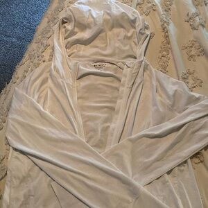 Athleta White Zip Up Hoodie Medium